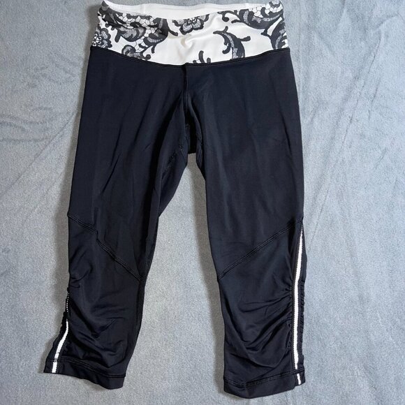 Lululemon Crop leggings tights Run: For Your Life Crop Black - Picture 2 of 7